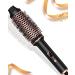 1.5 Inch Volumizing Ceramic Tourmaline Ionic Curling Iron with Round Heated Brush 10 Temperature Settings LCD Display Dual Voltage for Travel