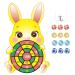 QIAMNI Kids Dart Board with 12 Sticky Balls Funny and Safe Cartoon Animal Dart Board Game Set Indoor Outdoor Multi-Player Sport Party Game for Indoor and Outdoor Sports Games Rabbit