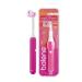 Balene - double -sided children's toothbrush for children cleans inside and outside of the teeth rotating brush head antibacterial filaments soft hardness color fuchsia