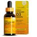 Vitamin D3 Drops 60ml (2000 Drops) Vitamin D 1000IU per Drop Flexible Dose of Liquid Vitamin D Supplement Supports Normal Bones Immune System & Calcium Absorption - Made by Nutravita