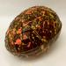 Elegant Easter Egg Premium Hand-Painted Swiss 58% Dark Chocolate Hollow with Petite Painted Dark Solid Eggs