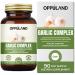 oppuland Garlic Complex - Odorless Garlic Pills with Oregano Olive Leaf Nigella Seed Vitamin D Zinc - Herbal Supplement - Cardiovascular Immune System & Natural Wellness Support - 30 Day Supply
