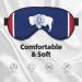 Wyoming State Flag Reversible Sleep Mask - Adjustable Polyester Eye Mask for Ultimate Comfort & Light Blocking - Perfect for Travel - Buy Online on GoSupps.com