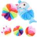 Housoutil 4 Pcs Baby Loofah - Soft Exfoliating Bath Sponge Set for Shower & Bathing | Gentle Baby Body Scrubber & Facial Sponge - Buy Online on GoSupps.com