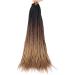 KLauer 24 Inch Hair Extensions High Temperature Silk Braids Hair Three-strand Braid Big Braid Chemical Fiber Dirty Braid Wig crochet hair (Color : Black dark blue light blue Size : 24 inch) 24 inch Black dark blue light blue - Buy Online on GoSupps.com