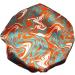 Silk Satin Bonnet for Men - Double Sided Nightcap for Curly Hair, Dreads, Braids - Miami Orange & Blue/White Paisley - Unisex Sleep Cap - Buy Online on GoSupps.com