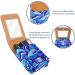 Travel Lipstick Organizer Case | Portable Makeup Bag with Mirror | Abstract Blue Cartoon Dinosaur Design - Buy Online on GoSupps.com