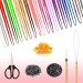 VEGCOO Hair Extensions Rainbow Colored Hair Tinsel Kit 20 Colors with Tools Glitter Synthetic Straight Hair Extensions Party Highlights Hair Accessories for Kids Girls Women - Buy Online on GoSupps.com