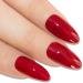 False Nails Bling Art Red Polished Stiletto Almond 24 Artificial Nails Long Tips with Glue