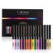 16 Color Matte Liquid Eyeliner Set Glitter Gold Silver Eye Liners Waterproof High Pigmented Long Lasting Eyeliner Pencil Eye Makeup Kit