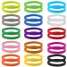 30 pieces puppies id collibes puppy bands newborn pet bracelets double -sided adjustable soft puppies kitten collars for newborn dog cat 15 colors (large)