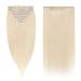 Clip In Hair Extensions - 8PCs Real Remy 60cm White Bleaching - 120G Quality for Effortless Style - Buy Online on GoSupps.com
