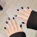 Press on Nails Short Fake Nails 24Pcs Shiny Blue False fingernail with Self-Adhesive Jelly Nail Glue Tabs Press On False Nails