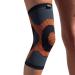 Knee Compression Sleeve Support Stabilizer - Knee Pain Relief for Men Women (Medium Black-Grey-Orange) Medium Black-Grey-Orange