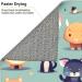 Composite Sponge Microfiber Drying Mat - Cute Animals Design | 18x24 Inch, Foldable & Hangable for Kitchen Draining Rack - Absorbent for Baby Bottles, Coffee Pads - Buy Online on GoSupps.com