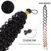 Buy 3 Bundle 35cm Water Corrugated Crochet Hair Extensions - Ombre Deep Curly Braids in Dark Black to Red-Brown - Buy Online on GoSupps.com