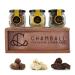 CHAMBALL 15 White, Black and Milk Chocolate Truffles Ideal for Tasting and Giving - Set of Artisan Belgian Chocolates - Assortment of Premium Belgian Chocolates