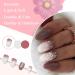 24 PCS Christmas Almond False Nails - French White Snowflakes Press On Acrylic Full Cover Fingernails for Women & Girls - Buy Online on GoSupps.com