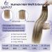 LAAVOO Weft Real Hair Extensions - Balayage Brown 50cm Tress Extensions for Sewing #3/8/24 | 100g Premium Quality - Buy Online on GoSupps.com