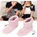USB Heated Foot Warmers - Soft Plush Winter Boots for Ultimate Comfort | Pink - Buy Online on GoSupps.com