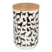 Bone Dry Ceramic Pet Silhouette Collection, Treat Canister, 4x6.5" Black/White, Dog Show
