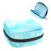 GIAPB Period Bag Sanitary Napkin Storage Bag Period Pouch Travel Makeup Bag Abstract Blue Background Color158