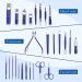26-Piece Stainless Steel Manicure Pedicure Kit | Siyaluens Professional Nail Clippers Set for Grooming | Travel-Friendly Fingernail Clippers | Blue Manicure Set - Buy Online on GoSupps.com