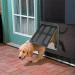Pet Dog Screen Door Doggy Door with Magnetic Flap Lockable Cat Door for Existing Screen/Sliding Door, Window and Porch Black