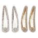 KALLORY 4pcs Rhinestone Bb Clip Rhinestones Wedding Headpiece for Bride Glitter Snap Clip Manicure