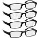 Reading Glasses with Comfort Spring Hinges for Men and Women by TruVision Readers - 9501HP 4 Pack Black 2.0 x