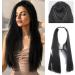 Faringoto Clip in Hair Extensions Wig Female Long Hair Straight V-Shaped Wavy Curls Traceless Hair Extensions (Curly brown black) - Buy Online on GoSupps.com