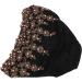 Vintage Embroidered Floral Lace Muslim Turban Caps for Women - Stretch Daily Head Wrap in Black - Buy Online on GoSupps.com