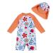 upandfast Baby Girls Swimsuit Baby Swimming Costume UV Baby Girls' Swimwear with Snap Bottom UPF 50+ Sun Protection 12-18 Months Sunflower