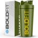 Boldfit Bold Gym Shaker Bottle 700ml Shaker Bottles For Protein Shake 100% Leakproof Guarantee Protein Shaker/Sipper Bottle Ideal For Protein Pre Workout And BCAAs & Water BPA Free Material Armygreen Steel Shaker 700ml