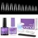 Gel Nail Kit - BTArbox Coffin Soft Gel Nail Tips  300PCS Ballerina Nail Tips and Glue Gel Kit with Gel Nail Glue  Tip Primer and Nail Lamp  Acrylic Nail Extension Kit for Fast Manicure
