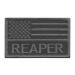 USA American Flag Reaper Subdued 2x3.25 Combat Morale Tactical Fastener Patch