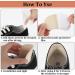 Sibba Heel Pillows - Self-Adhesive Inserts for Loose Shoes & Boots | Anti-Bubble Protection Reusable | 2 Pairs for Men & Women - Beige - Buy Online on GoSupps.com