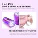 Saviland French Nail Stamper - 14PCS Silicone French Tip Stamp Kit - Purple Nail Stamper Set for French Manicure - Nail Tech Supplies Gift for Women - Buy Online on GoSupps.com