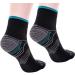 Compression Socks 6 Pairs - Arch Support Plantar Fasciitis Relief - Athletic Low Cut Foot Socks for Men & Women - Blue/Black - S-M - Buy Online on GoSupps.com