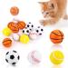 TIESOME Quiet Foam Cat Toy Balls 12PCS 4 CM Large Sponge Cat Ball Soft Cat Soccer Ball Playset Interactive Cat Toys Cat Exercise Toy Balls Pet Sports Ball for Cat Kitten