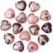Xiannvxi 10 PC Heart Stones Set - Rhodochrosite & Black Line Rhodolith Healing Crystals | Natural Gemstones for Love & Happiness - Buy Online on GoSupps.com