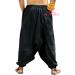 Buy SARJANA HANDICRAFTS Men's Harem Pants - Cotton Boho Trousers One Size - Stylish Black Design | International Shipping - Buy Online on GoSupps.com