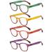 Eyekepper 4 Pack Women's Reading Glasses - Retro Reading Aid with Spring Hinges 4 Pieces Mix 0.75 Diopters