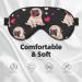 Cute Pug Print Unisex Eye Mask | Soft Adjustable Sleeping Face Mask for Relaxation - Buy Online on GoSupps.com
