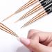 Yasterd Nail Art Brush Set - 5pcs Professional Double-Ended Brushes for Nail Design, Long Lines, Ombre, and 3D Effects - Ideal for Gel Polish and Acrylic - Black - Buy Online on GoSupps.com