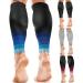 aZengear Calf Compression Sleeves for Men & Women - Shin Splint and Calf Support Brace - Compression Calf Guards - Leg Sleeves for Torn Muscle Cramps (S-M Black w/Blue) S-M Black w/Blue