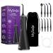 MySmile LP211 Cordless Advanced Water Flossers for Teeth 5 Cleaning Modes Rechargeable Power Dental Flosser 8 Replacement Jet Tips IPX 7 Waterproof Dental Irrigador with Portable Travel Storage Pouch Black