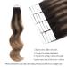 Real Hair Balayage Tape In Extensions - 20 Pieces 50g Remy Human Hair | Dark Brown to Chestnut Brown #B2-6 - International Shipping Available - Buy Online on GoSupps.com