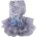 Elegant Gray Sequin Dog Dress - Small Pet Tutu Costume for Weddings & Special Occasions - Buy Online on GoSupps.com