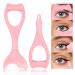HOSAILY 3 in 1 Mascara Guard Mermaid Silicone Mascara Shield Applicator Eye Lash Eyeshadow Eyeliner Auxiliary Tool Reusable Detachable Multi-Purpose Lazy Quick Eye Makeup Tool with Eyelash Comb-Pink